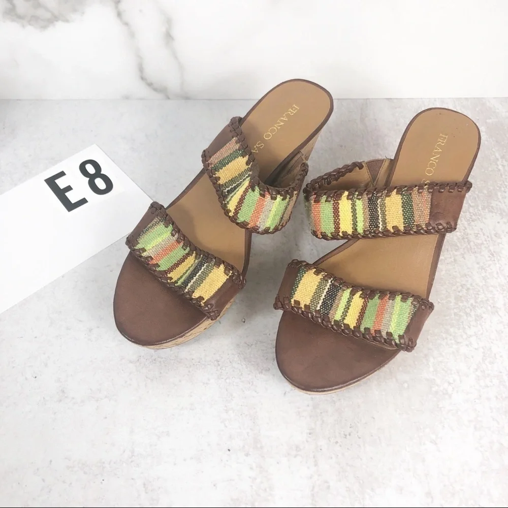 Franco Sarto boho cork wedge 7.5 - Picture 2 of 5